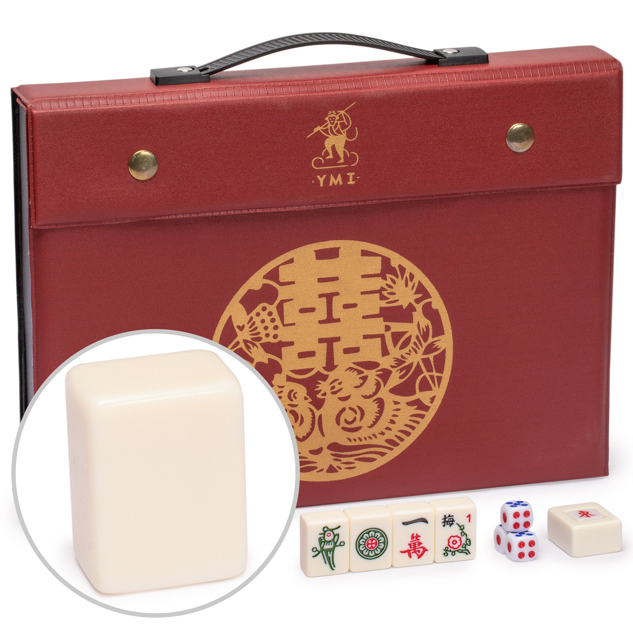 麻雀 yaojiejinjing Hey! Play! Chinese Mahjong Game Set - 146 Tiles, Dice