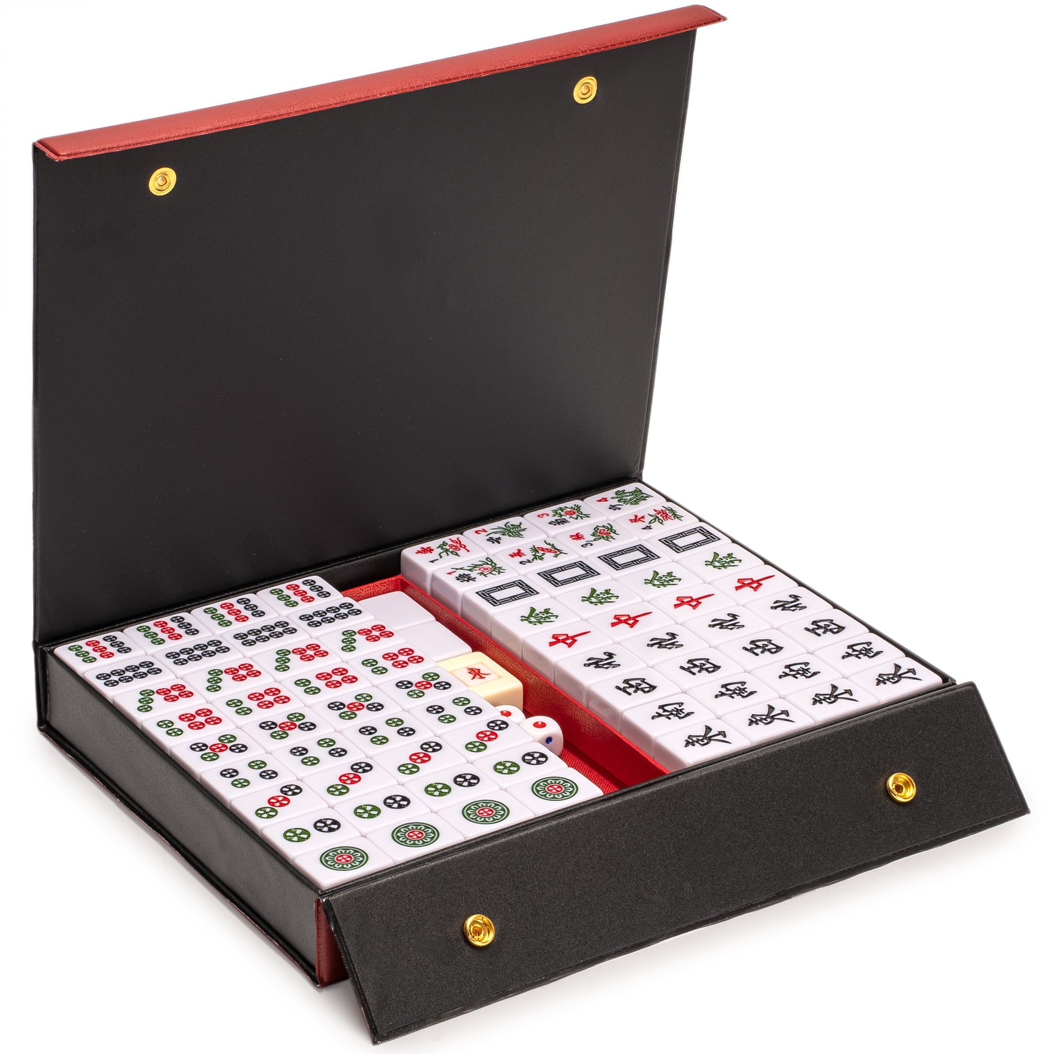 赤と黄色のTOGETHER IN HARMONY Chinese Mahjong Set, 