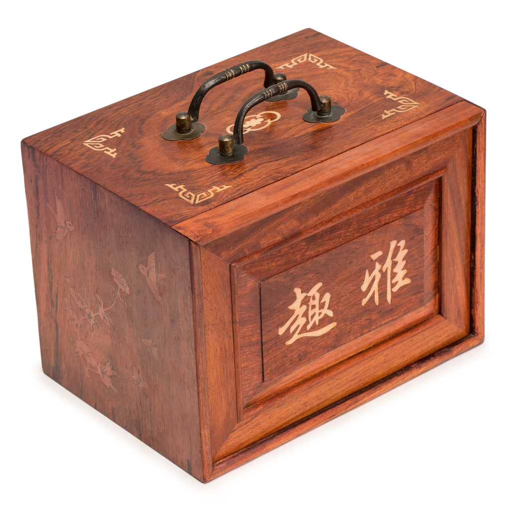 Chinese Rosewood Mahjong Set with 5 Drawer Box-Yellow Mountain Imports-Yellow Mountain Imports