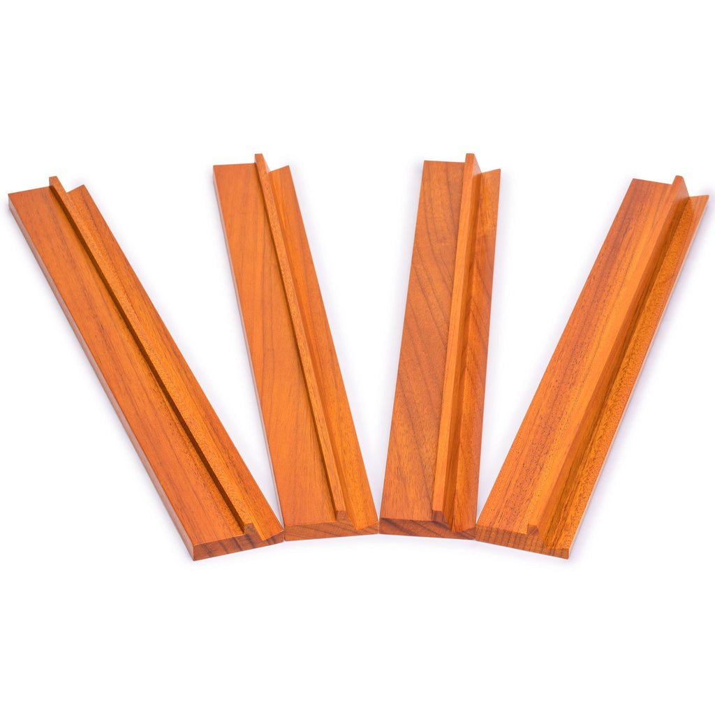 Classic Wooden Mahjong Game Racks, 18" - Set of 4-Yellow Mountain Imports-Yellow Mountain Imports