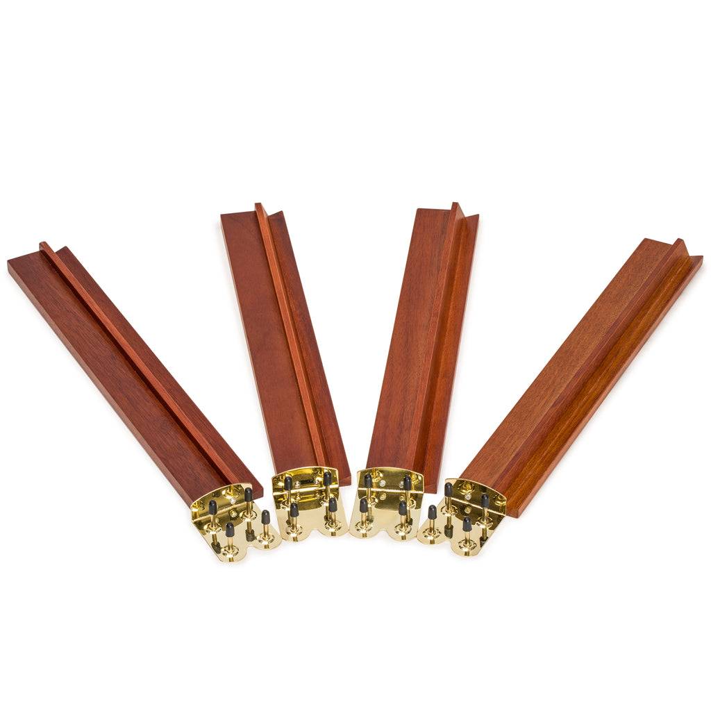 Classic Wooden Mahjong Racks, 18" - Mahogany Color - Set of 4-Yellow Mountain Imports-Yellow Mountain Imports