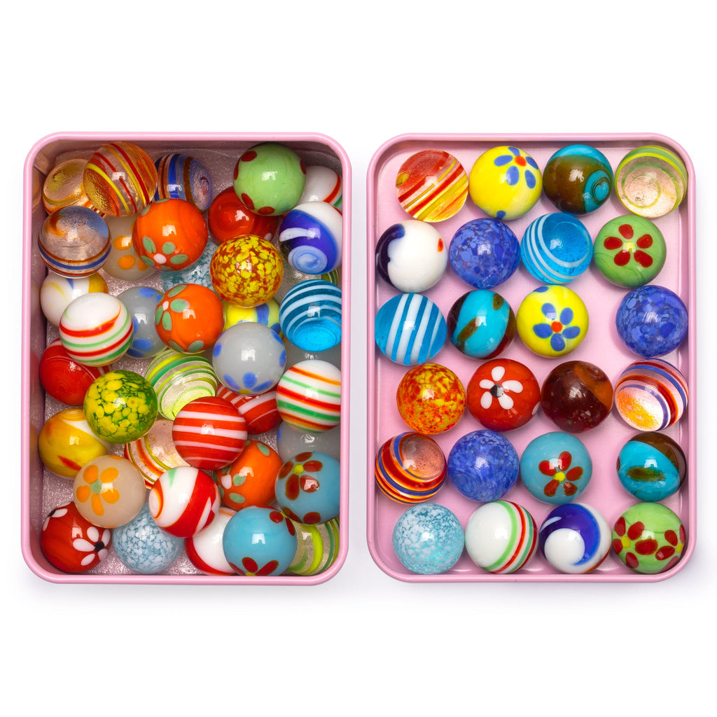 Collector's Series Assorted Marbles Set in Tin Box, "Galactic"-Yellow Mountain Imports-Yellow Mountain Imports