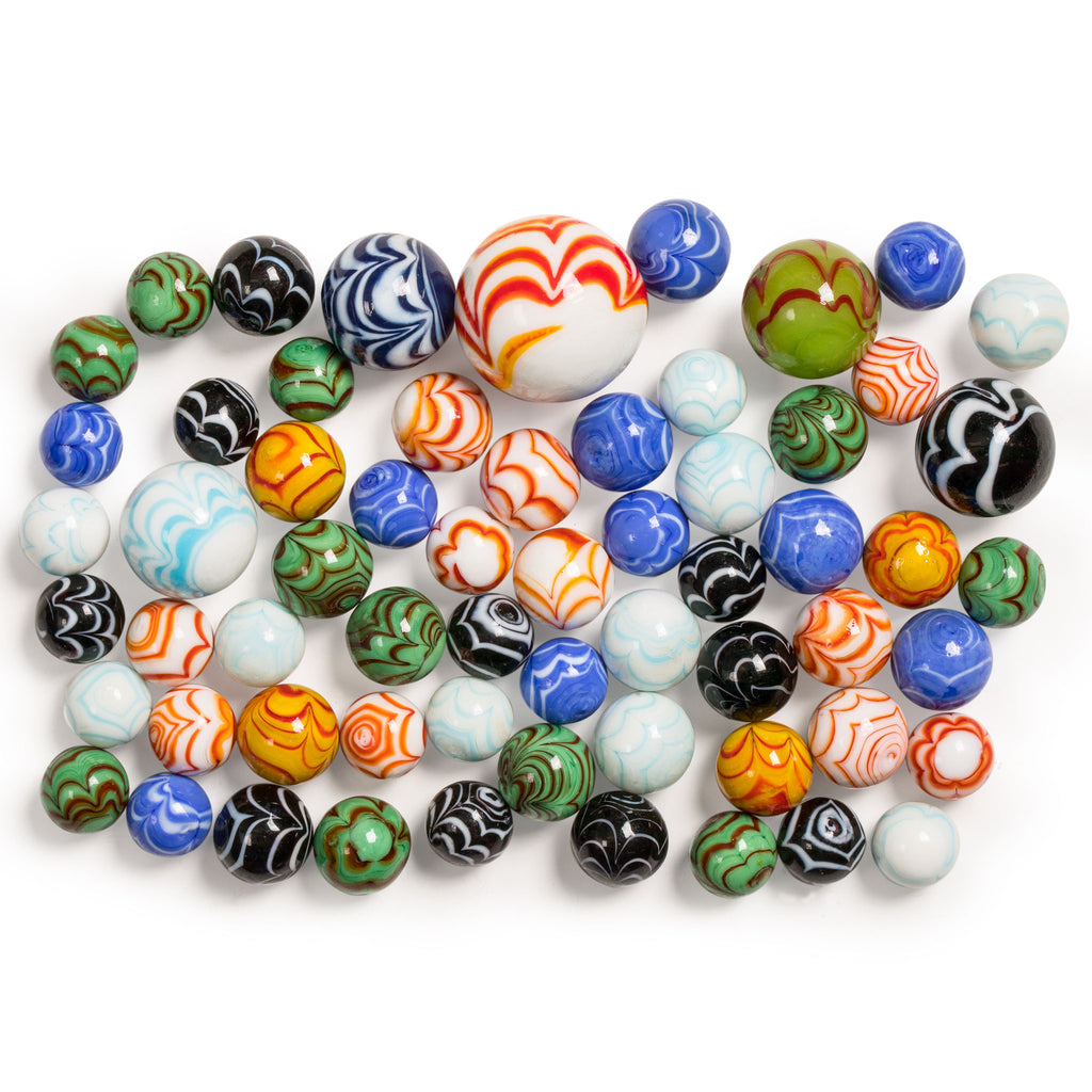 Collector's Series Assorted Marbles Set in Tin Box, "Lava Rocks"-Yellow Mountain Imports-Yellow Mountain Imports