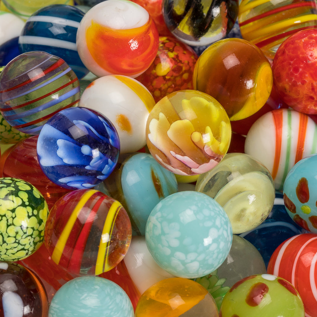 Collector's Series Assorted Marbles Set in Tin Box, "Multi Galactic"-Yellow Mountain Imports-Yellow Mountain Imports