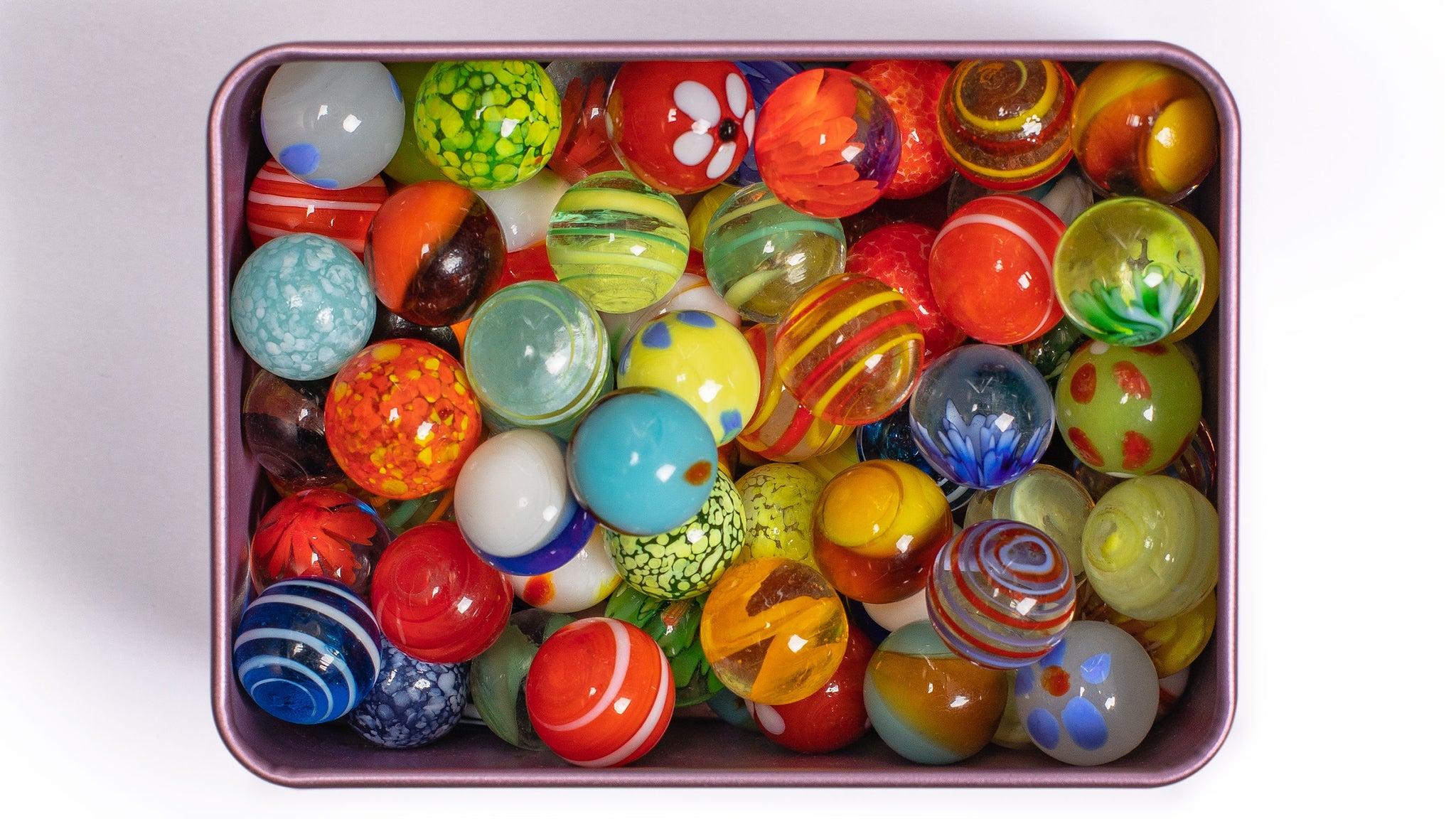 Collector's Series Assorted Marbles Set in Tin Box, 