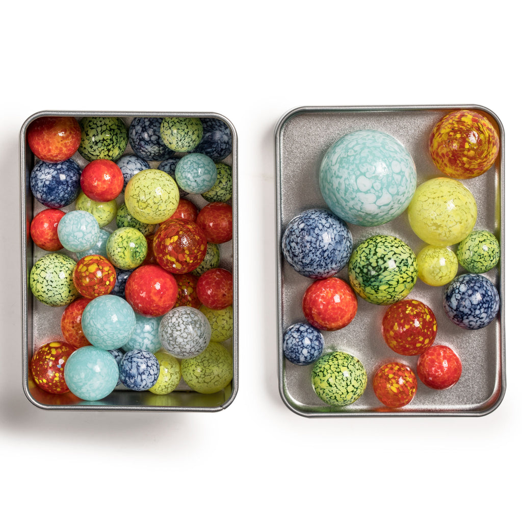 Collector's Series Assorted Marbles Set in Tin Box, "Planetary"-Yellow Mountain Imports-Yellow Mountain Imports