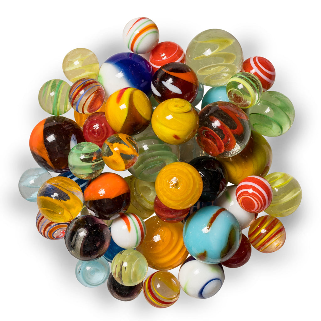 Yellow Mountain Imports Collector's Series Assorted Marbles Set in Tin Box Galactic