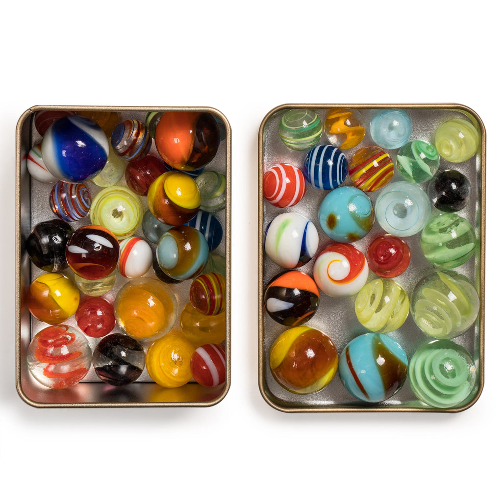 Collector's Series Assorted Marbles Set in Tin Box - Solaris-Yellow Mountain Imports-Yellow Mountain Imports