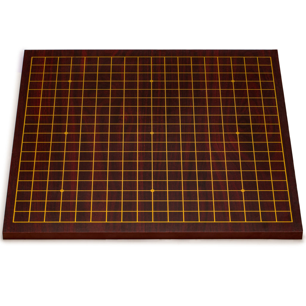 Dark Cherry Pattern Wooden 0.6" Go Game Table Board Goban-Yellow Mountain Imports-Yellow Mountain Imports