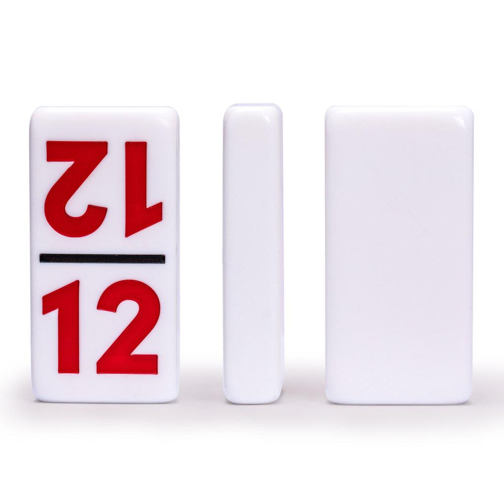 Double 12 Dominoes Game Set with Numerals in Black Lacquer Case-Yellow Mountain Imports-Yellow Mountain Imports