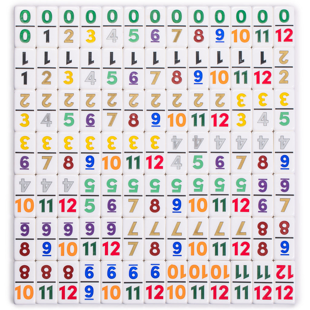 Double 12 Dominoes Game Set with Numerals in Black Lacquer Case-Yellow Mountain Imports-Yellow Mountain Imports