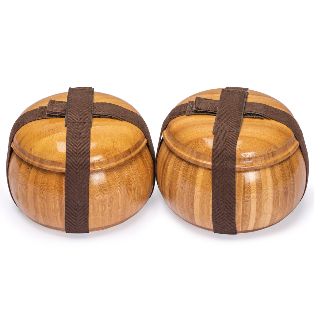 Double Convex Korean Hardened Glass Paduk Go Stones with Bamboo, "Gosu" Go Game Bowls - Size 33 (9.3mm) Stones-Yellow Mountain Imports-Yellow Mountain Imports