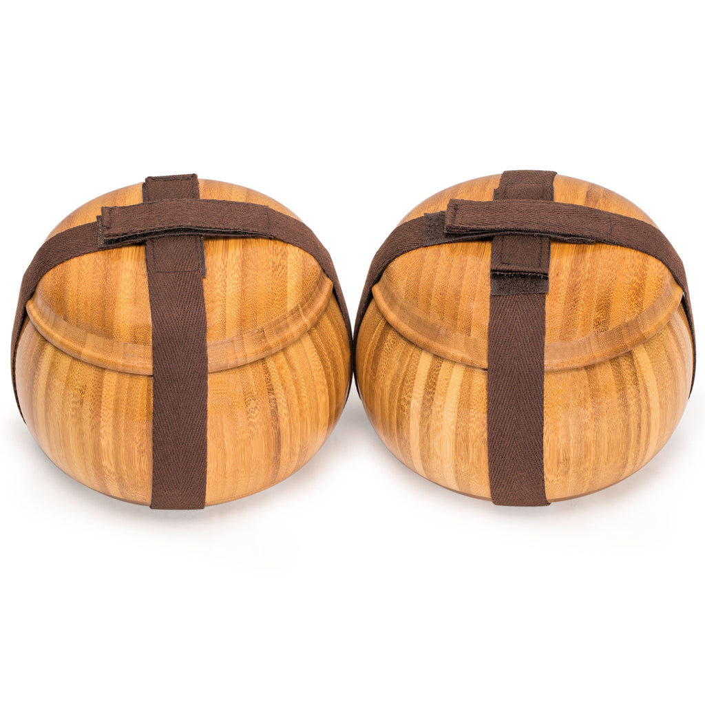 Double Convex Melamine Go Game Stones Set with Bamboo Bowls - Size 33 (9 millimeters)-Yellow Mountain Imports-Yellow Mountain Imports