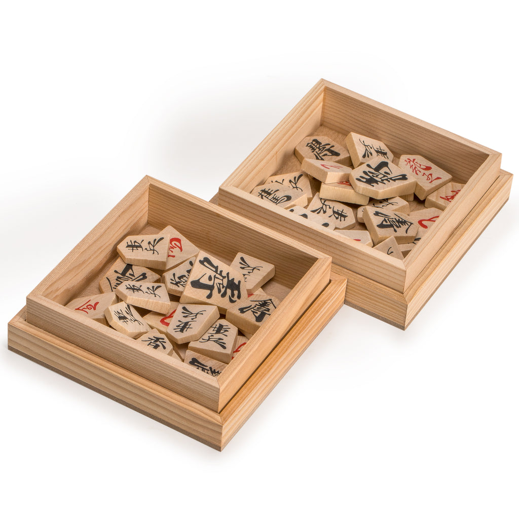 Folding Wooden Shogi Japanese Chess Game Set - 12.5 Inches-Yellow Mountain Imports-Yellow Mountain Imports