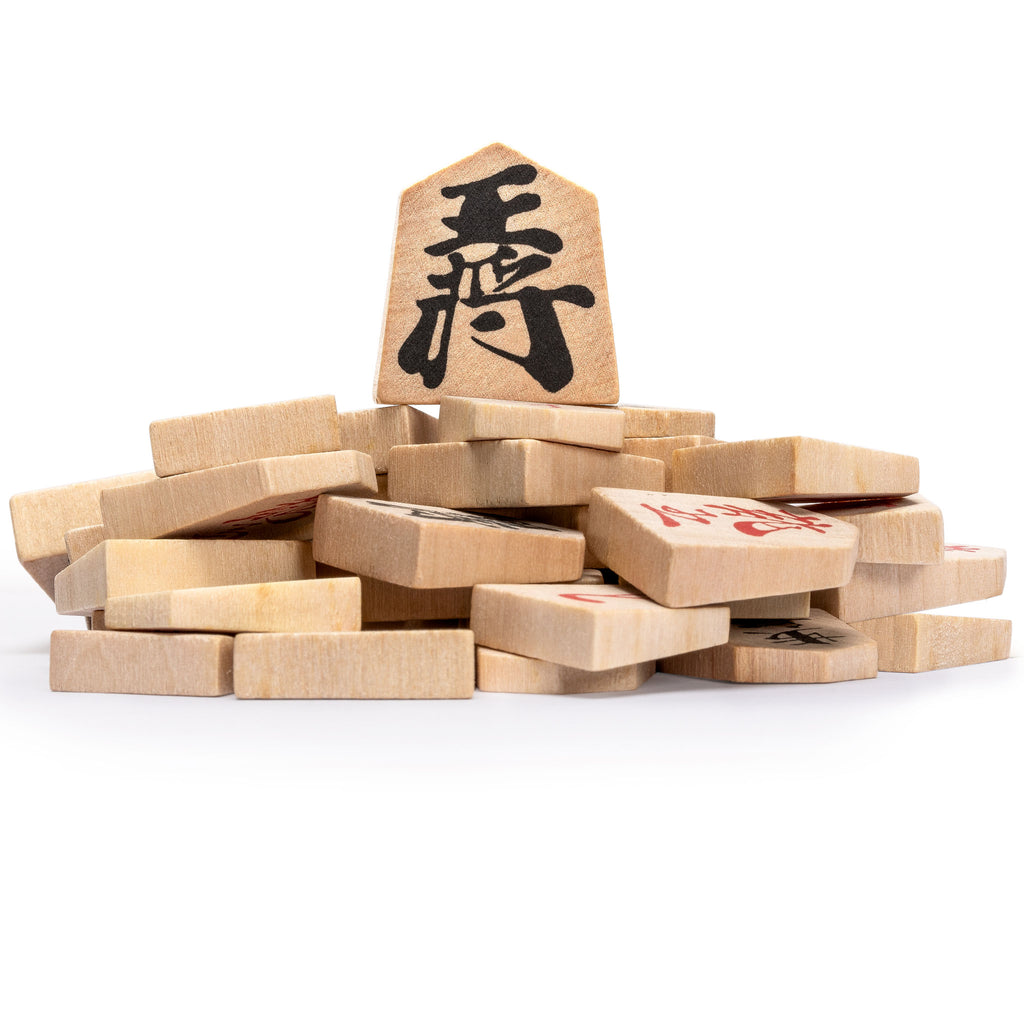 Folding Wooden Shogi Japanese Chess Game Set - 12.5 Inches-Yellow Mountain Imports-Yellow Mountain Imports