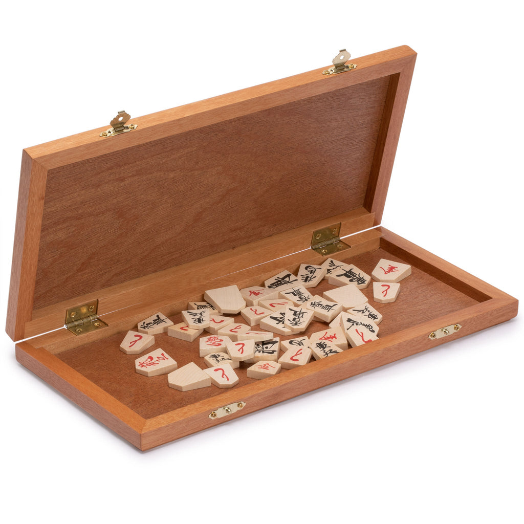  Yellow Mountain Imports Shogi Japanese Chess Game Set - Wooden  Board with Drawers and Traditional Koma Playing Pieces : Toys & Games