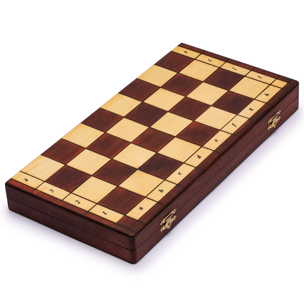 Full Sized Magnetic Wooden Portable Travel Chess Game Set - 15"-Yellow Mountain Imports-Yellow Mountain Imports