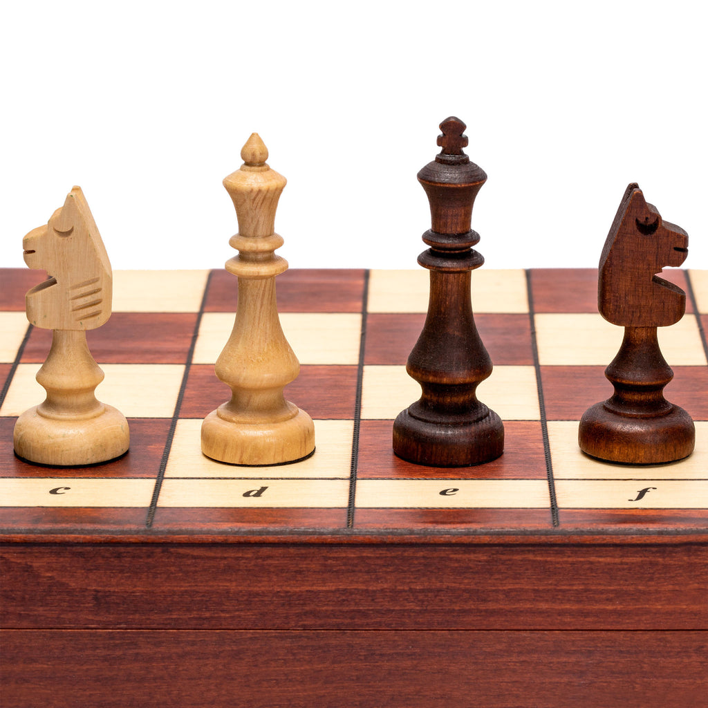 Full Sized Magnetic Wooden Portable Travel Chess Game Set - 15"-Yellow Mountain Imports-Yellow Mountain Imports