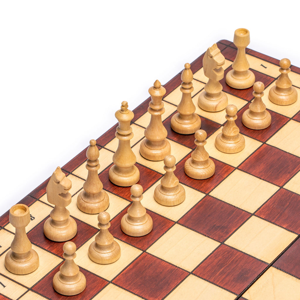 Full Sized Magnetic Wooden Portable Travel Chess Game Set - 15"-Yellow Mountain Imports-Yellow Mountain Imports