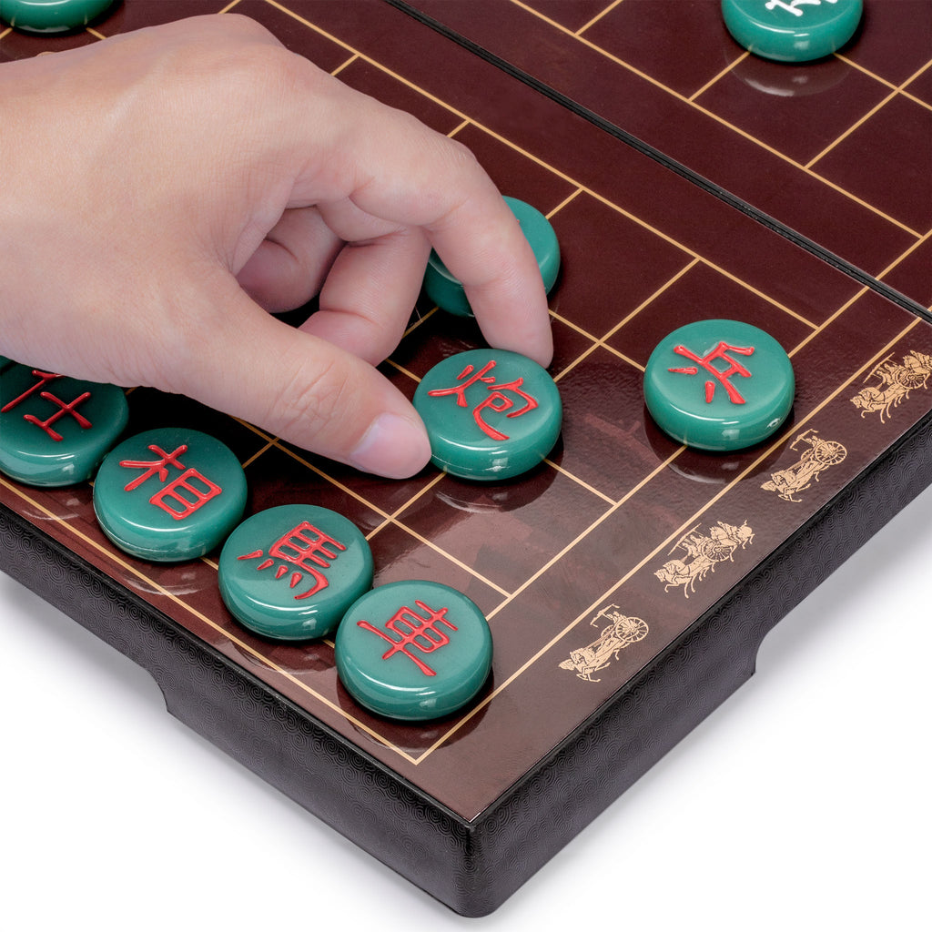 Go and Xiangqi Travel Combo – 11” Magnetic 19x19 Go Game Set and 12.8” Magnetic Chinese Chess (Xiangqi) Set-Yellow Mountain Imports-Yellow Mountain Imports