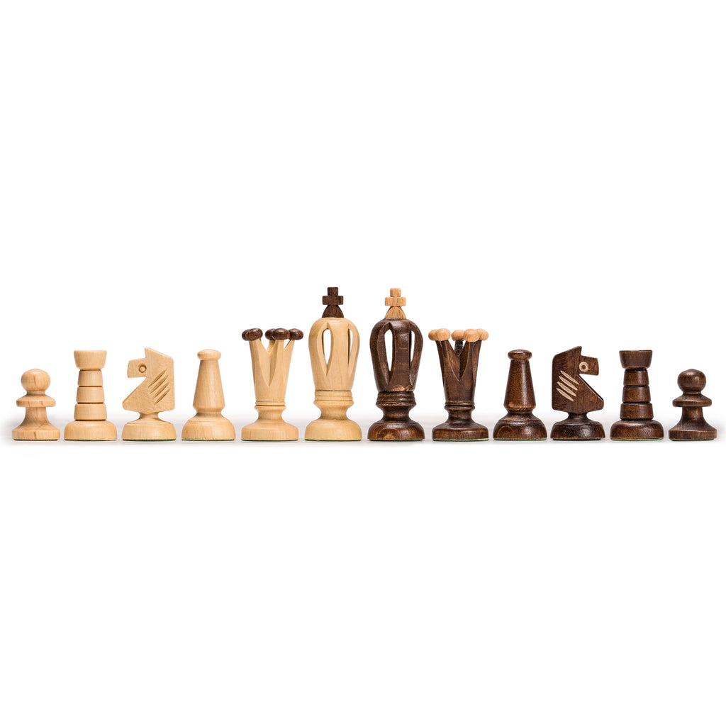 Handmade European Wooden Chess Set - Royal 30 - with 11.75" Board-Yellow Mountain Imports-Yellow Mountain Imports