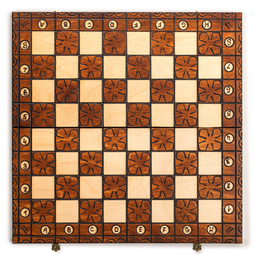 Handmade European Wooden Chess Set with 16-Inch Board and Hand Carved Chess Pieces, "Junior"-Wegiel-Yellow Mountain Imports