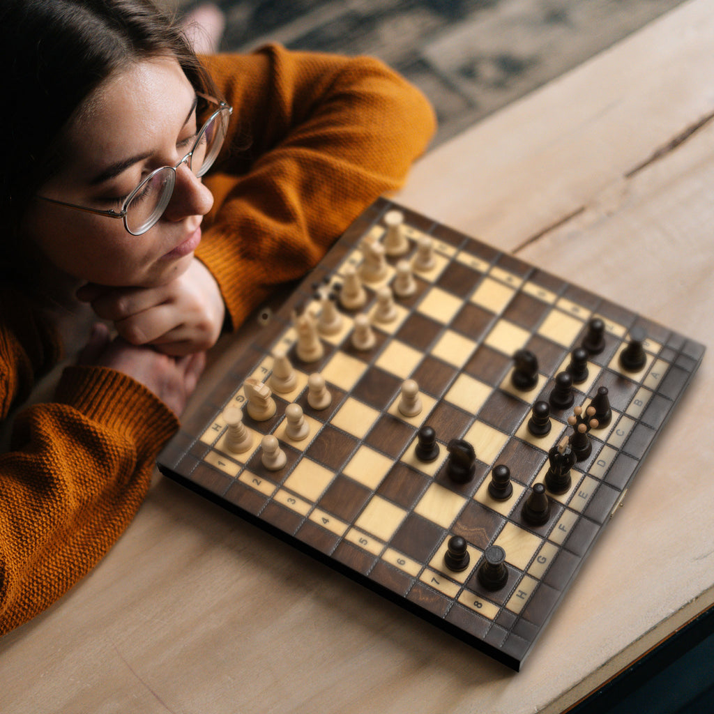 Husaria European International Chess Game Set, "King's Continental" - 13.8"-Yellow Mountain Imports-Yellow Mountain Imports