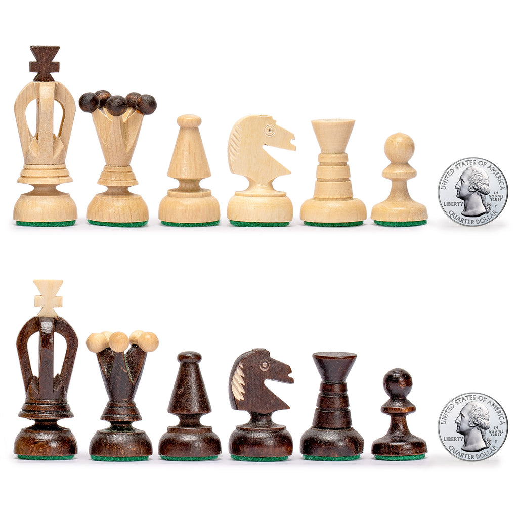 Husaria European International Chess Wooden Game Set, "King's Classic" - 11.3" Small Size Chess Set-Husaria-Yellow Mountain Imports