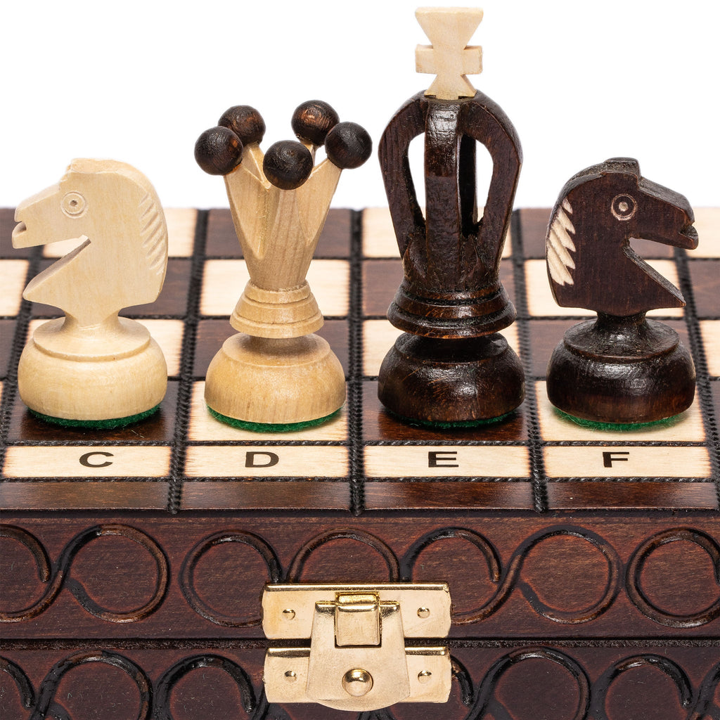 Husaria European International Chess Wooden Game Set, "King's Classic" - 11.3" Small Size Chess Set-Husaria-Yellow Mountain Imports