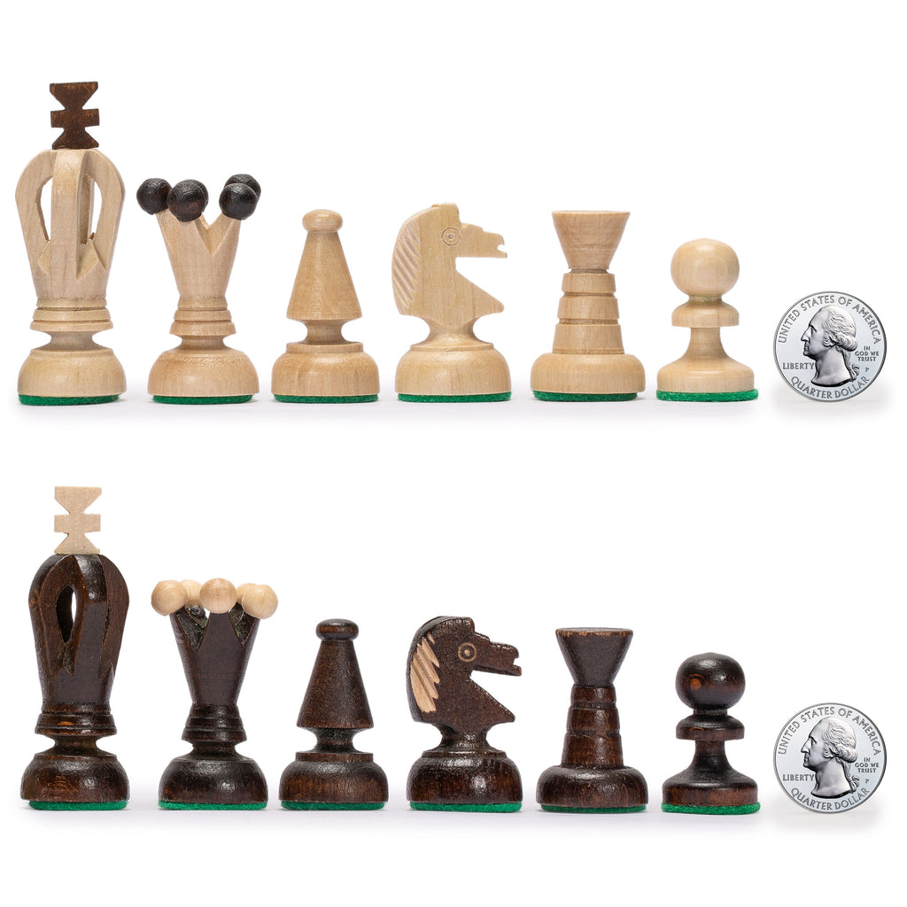 Husaria European International Chess Wooden Game Set, "King's Continental" - 11.3" Small Size Chess Set-Husaria-Yellow Mountain Imports