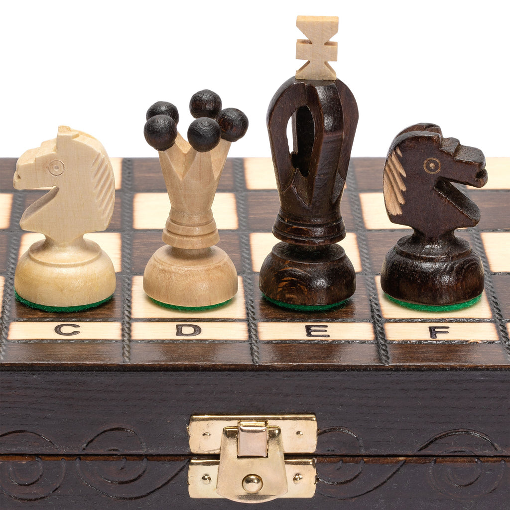 Husaria European International Chess Wooden Game Set, "King's Continental" - 11.3" Small Size Chess Set-Husaria-Yellow Mountain Imports