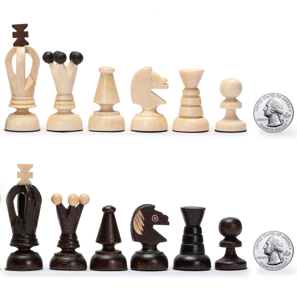 Husaria European International Chess Wooden Game Set, "King's Continental" - 13.8" Medium Size Chess Set-Husaria-Yellow Mountain Imports