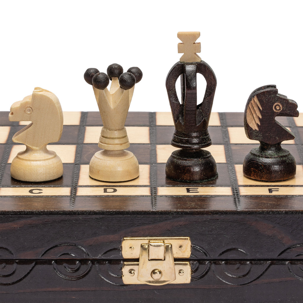 Husaria European International Chess Wooden Game Set, "King's Continental" - 13.8" Medium Size Chess Set-Husaria-Yellow Mountain Imports