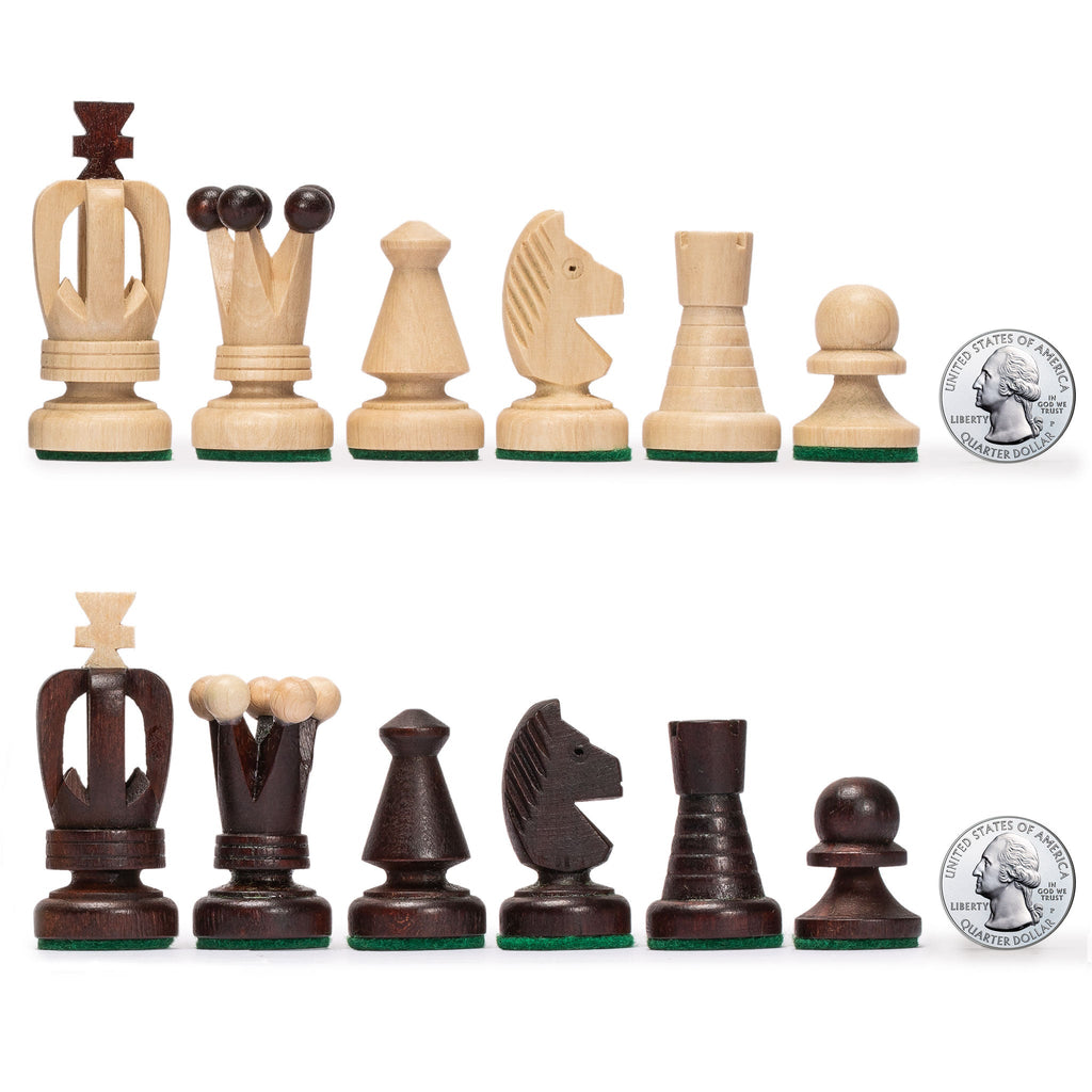 Husaria European International Chess Wooden Game Set, "King's International" - 14" Medium Size Chess Set-Husaria-Yellow Mountain Imports