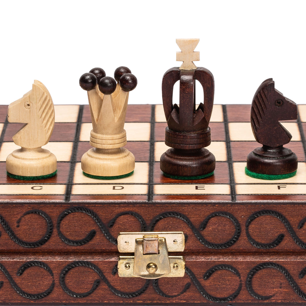 Husaria European International Chess Wooden Game Set, "King's International" - 14" Medium Size Chess Set-Husaria-Yellow Mountain Imports