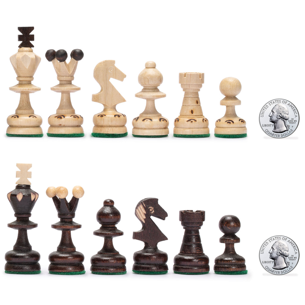 Husaria European International Chess Wooden Game Set "Regal" - 13.8" Medium Size Chess Set-Husaria-Yellow Mountain Imports