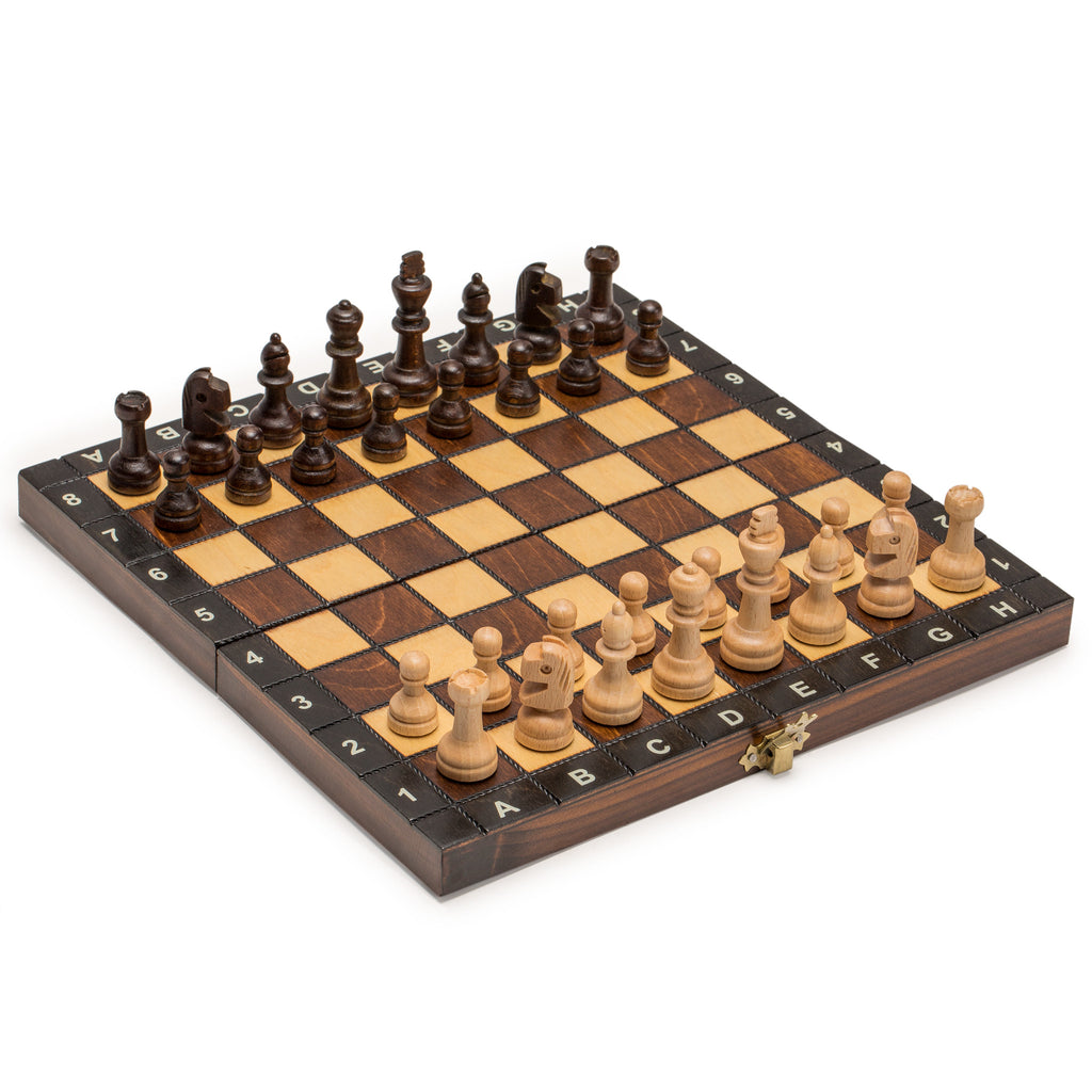 Husaria European International Chess Wooden Game Set - School - 10.6 Inches-Yellow Mountain Imports-Yellow Mountain Imports