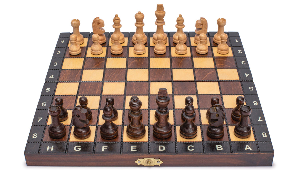 Husaria European International Chess Wooden Game Set - School - 10.6 Inches-Yellow Mountain Imports-Yellow Mountain Imports