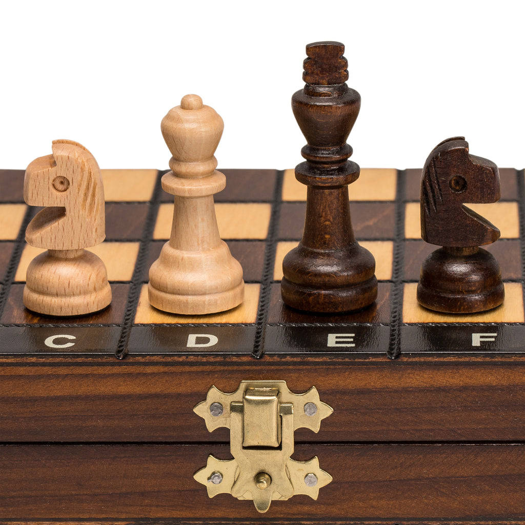 Husaria European International Chess Wooden Game Set - School - 10.6 Inches-Yellow Mountain Imports-Yellow Mountain Imports
