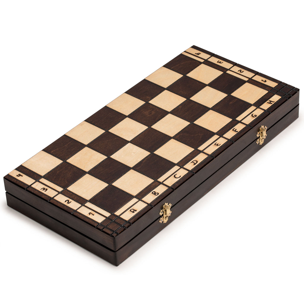 Husaria Large European Wooden Chess and Checkers Multi-Game Set, 19.7 ...