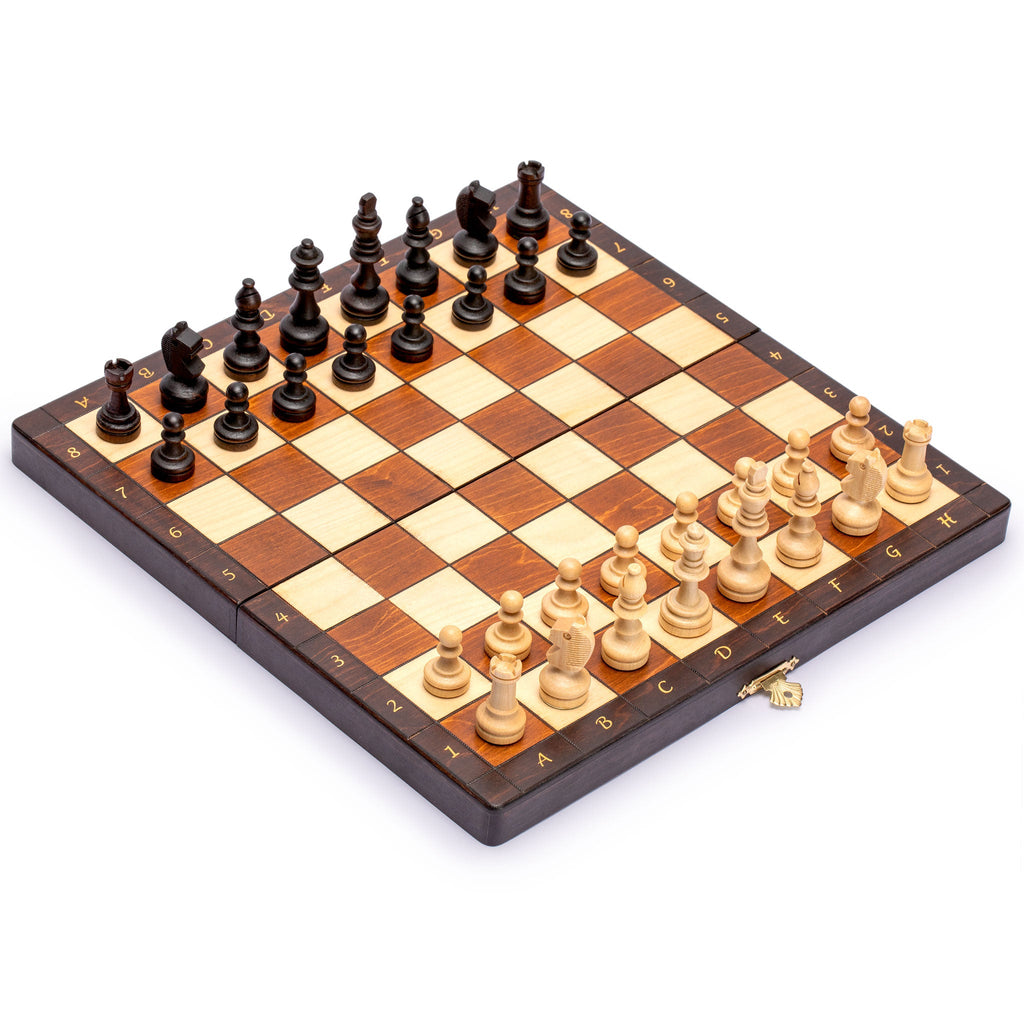 Husaria Magnetic Wooden Portable Travel Chess Game Set - 11"-Husaria-Yellow Mountain Imports