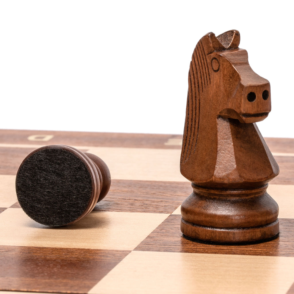 Ensemble Jeu d'Échecs en Bois de Buis et Acacia et Échiquier en Bois d'Érable et Acajou Ensemble Jeu d'Échecs en Bois de Buis et Acacia et Échiquier en Bois d'Érable et Acajou