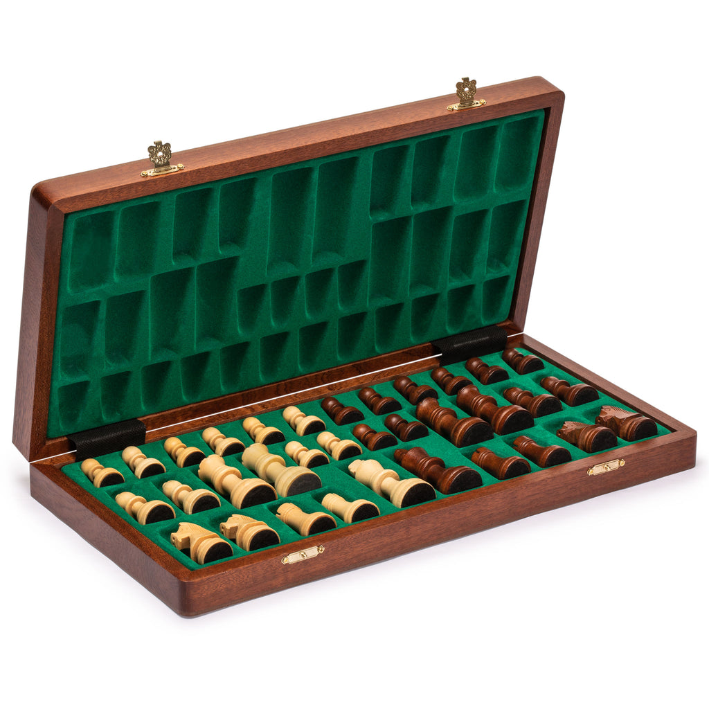 Husaria Professional Staunton Tournament No. 4 Wooden Chess Game Set, 3" Kings-Husaria-Yellow Mountain Imports