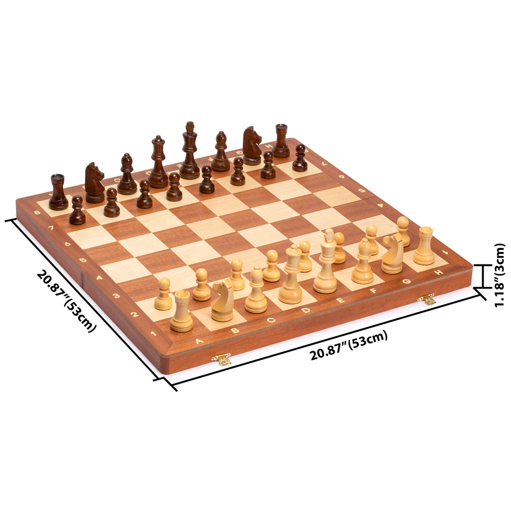 Husaria Professional Staunton Tournament No. 6 Wooden Chess Game Set, 3.9" Kings-Husaria-Yellow Mountain Imports