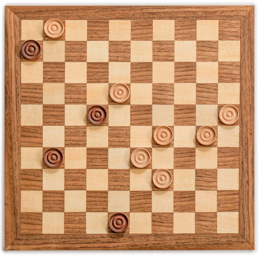 Husaria Reversible Checkers and Draughts Wooden Game Set - 10x10 and 8x8 Board-Husaria-Yellow Mountain Imports