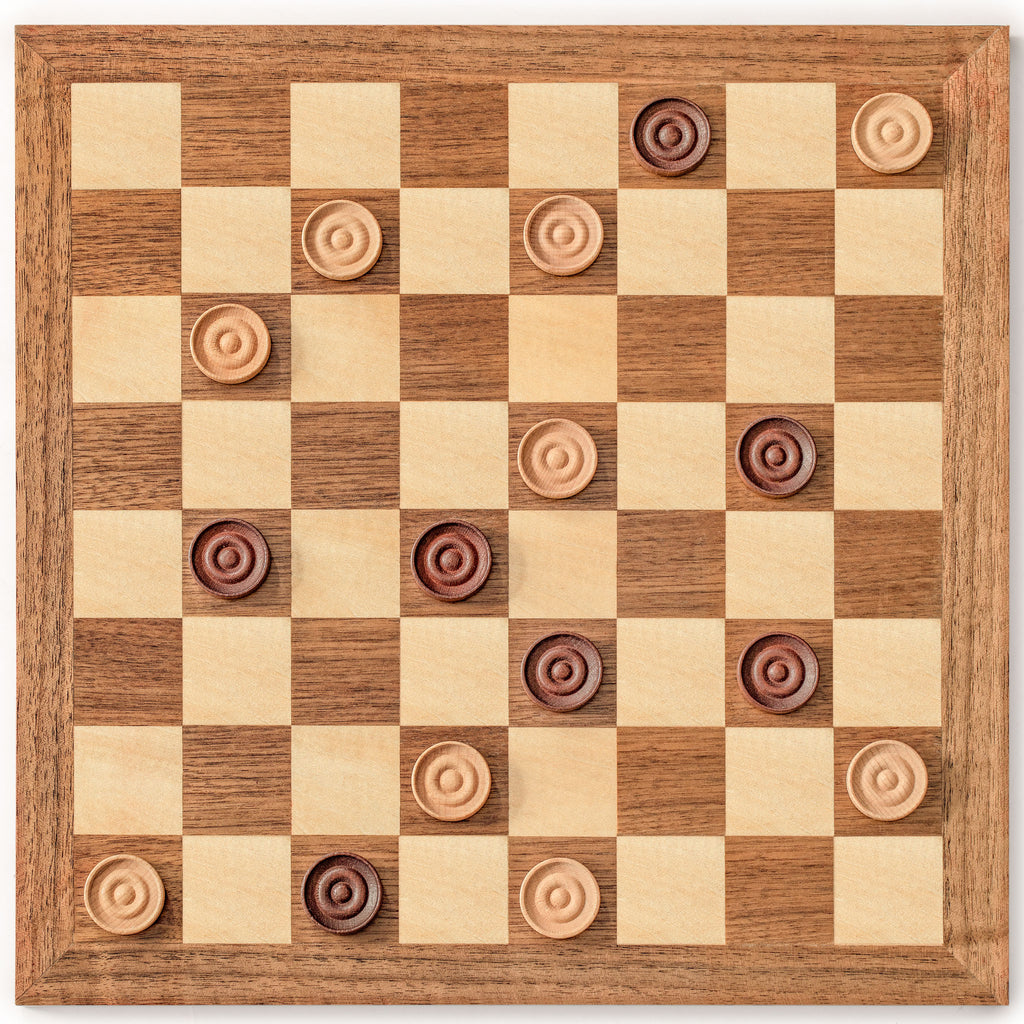 Husaria Reversible Checkers and Draughts Wooden Game Set - 10x10 and 8x8 Board-Husaria-Yellow Mountain Imports