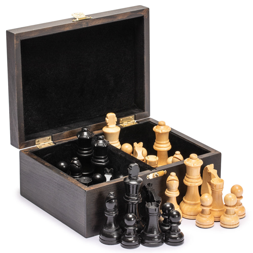 Husaria Staunton Tournament No. 5 Chessmen with 2 Extra Queens and Wooden Box, 3.6" Kings-Husaria-Yellow Mountain Imports