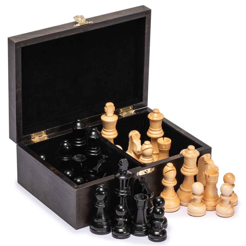 Husaria Staunton Tournament No. 6 Chessmen with 2 Extra Queens and Wooden Box, 3.8" Kings-Husaria-Yellow Mountain Imports