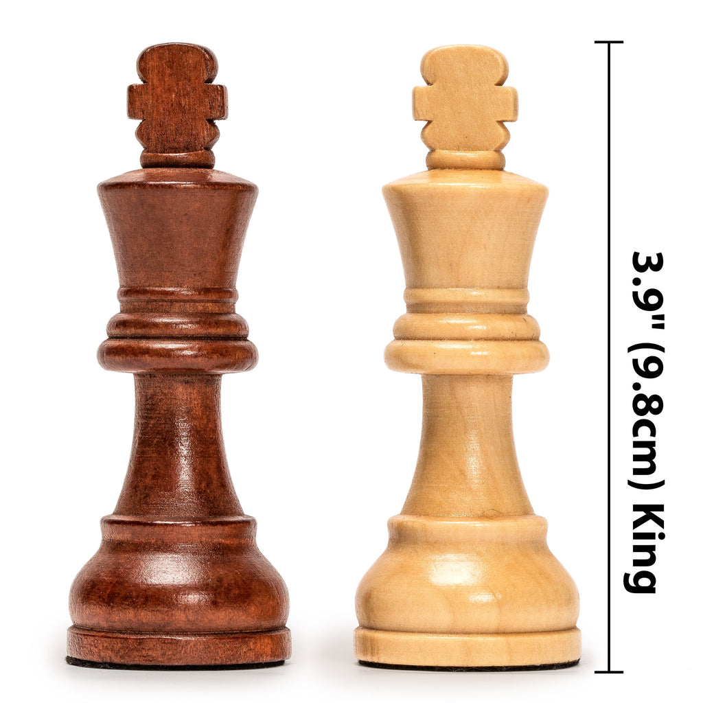 Husaria Staunton Tournament No. 6 Chessmen with 2 Extra Queens and Wooden Box, 3.9" Kings-Husaria-Yellow Mountain Imports