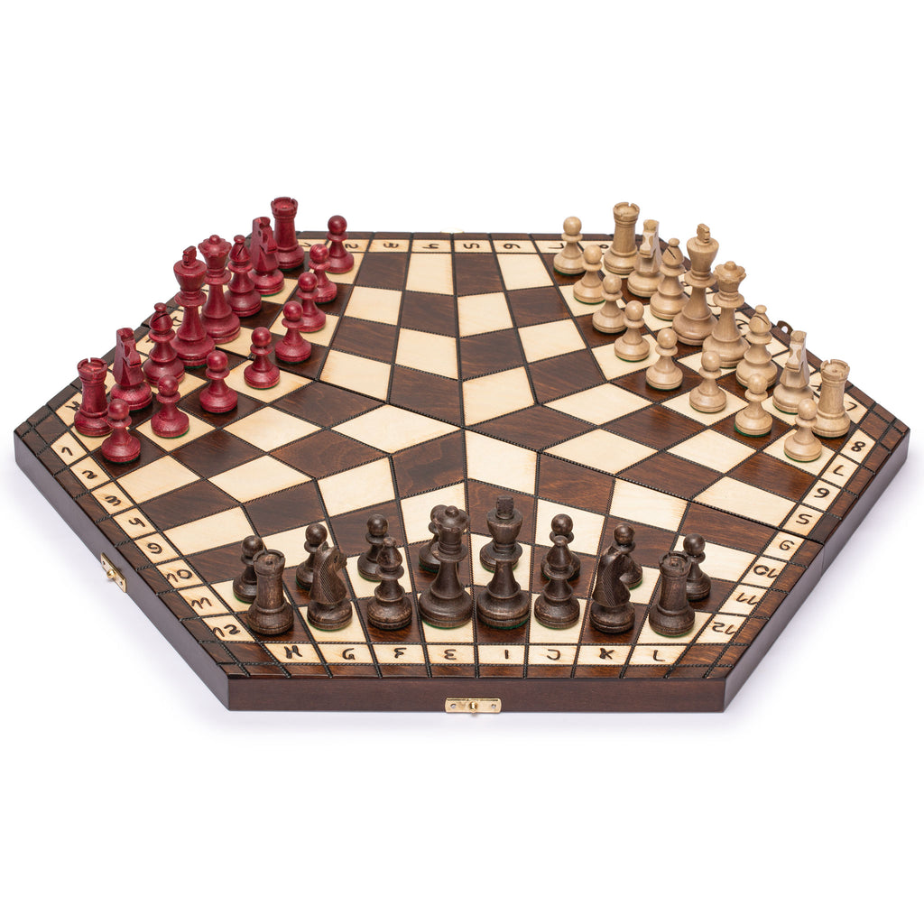 Husaria Wooden Three-Player Chess - 21"-Husaria-Yellow Mountain Imports